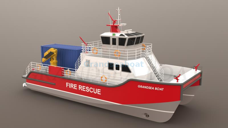 Grandsea 20m Aluminium Catamaran Fire Fighting Boat 